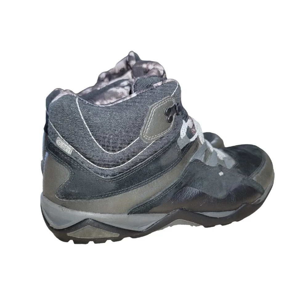Merrell Fluorecein Mid Women's Hiking Boots Size 9.5 M Black‎ Gray Suede Leather
